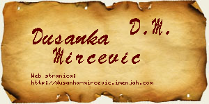 Dušanka Mirčević vizit kartica